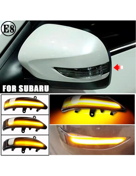 Espejo Retrovisor Lateral LED Amarillo para Subaru 2007-2016