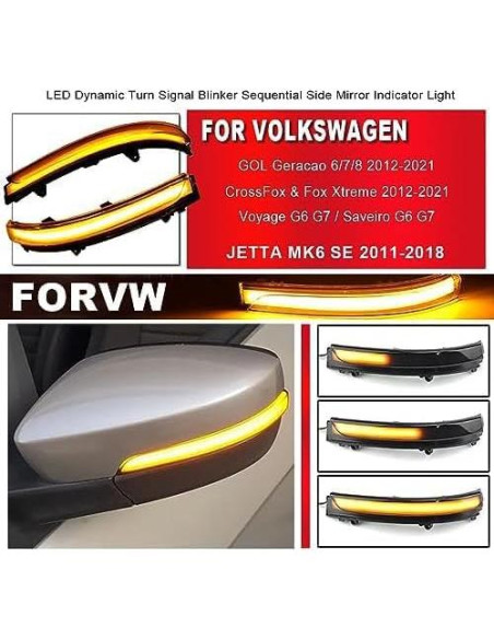 Lámpara de Señal de Giro LED AJHLJ para Volkswagen Jetta y Gol
