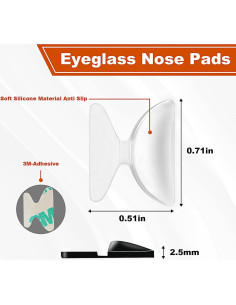Almohadillas para Nariz Gafas SMARTTOP 12 Pares Silicona 2