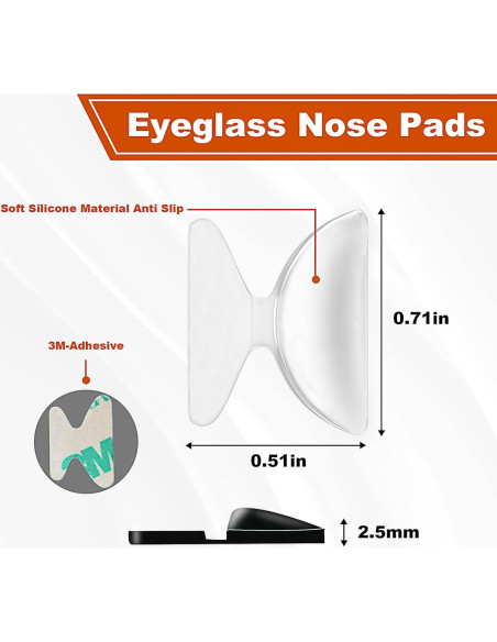 Almohadillas para Nariz Gafas SMARTTOP 12 Pares Silicona
