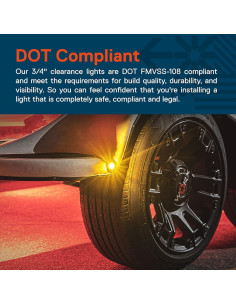 Luz Marcadora LED Redonda 3/4" Ámbar ONLINE LED STORE - Paquete de 2 2