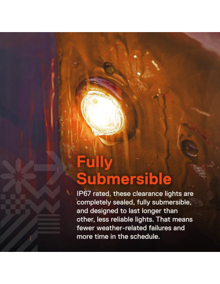 Luz Marcadora LED Redonda 3/4" Ámbar ONLINE LED STORE - Paquete de 2