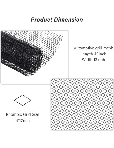 Malla de Rejilla para Parrilla de Coche CXCCOI 101.6x33.02 cm