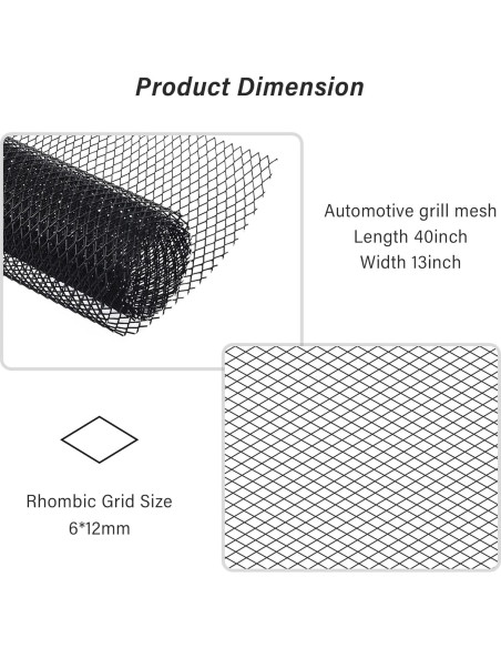 Malla de Rejilla para Parrilla de Coche CXCCOI 101.6x33.02 cm