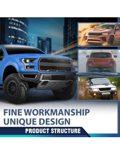 Parrilla Frontal PIT66 para Ford F150 Raptor 2017-2020 2