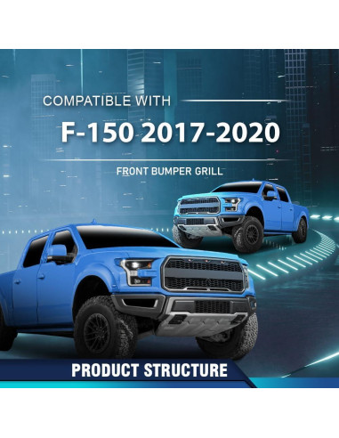 Parrilla Frontal PIT66 para Ford F150 Raptor 2017-2020
