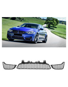 Rejilla de Parachoques Frontal BINB ROAD 3Pcs para BMW M3 M4
