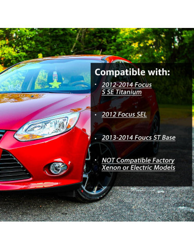 Faros Halógenos Ford Focus 2012-2014 SAFAUTOPARTS Cromo Ámbar