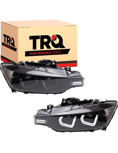 Conjunto de faros TRQ HLA95910 2 piezas Halógeno LED BMW 2012-2015