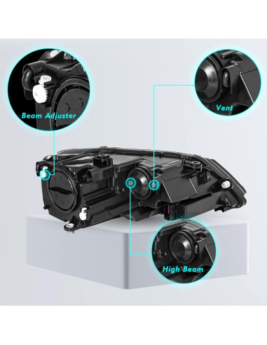 Ensamblaje de Faros TUSDAR para VW Jetta 2011-2018, Cromado
