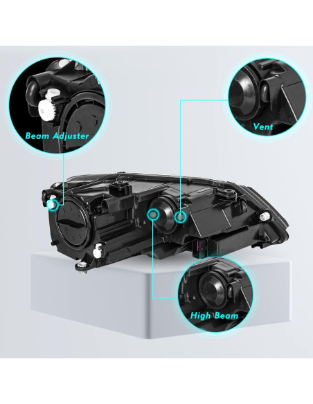 Ensamblaje de Faros TUSDAR para VW Jetta 2011-2018, Cromado