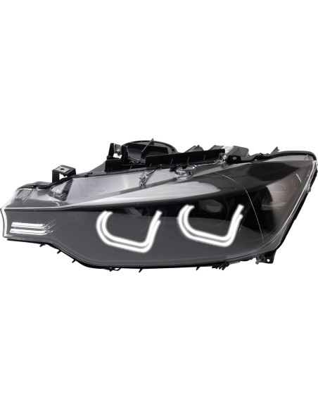 Conjunto de faros TRQ HLA95910 2 piezas Halógeno LED BMW 2012-2015