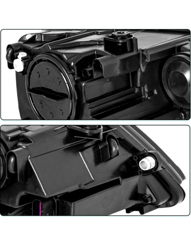 Ensamblaje de Faros TUSDAR para VW Jetta 2011-2018, Cromado