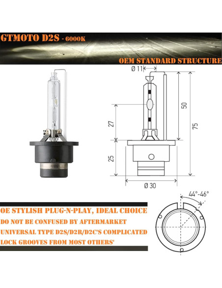 Bombillas Xenón D2S GTMOTO 6000K para BMW 3 y 5 Series