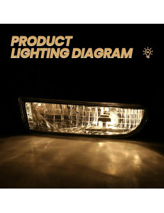 Luces de Niebla YLT AUTO para Honda Prelude 1997-2001 2