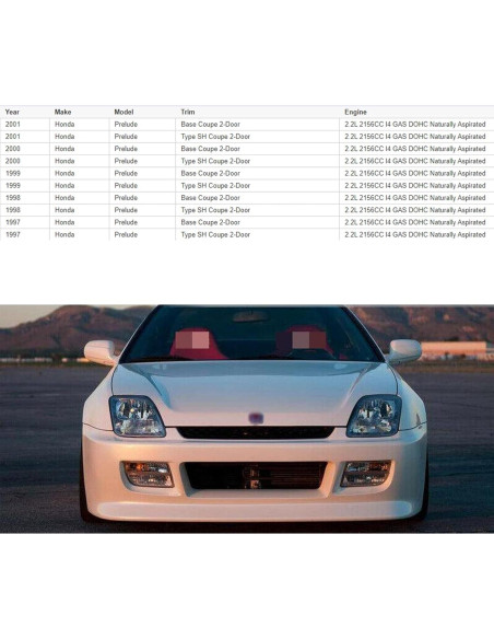 Luces de Niebla YLT AUTO para Honda Prelude 1997-2001