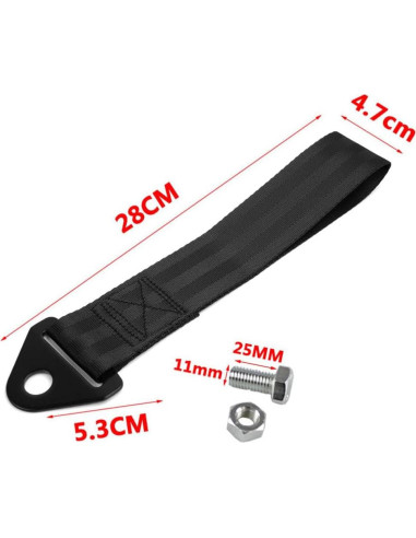 Cinta de Remolque Racing RASTP RS-BAG013 Negra Universal