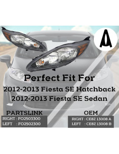 Faros Halógenos Alligator para Ford Fiesta 2012-2013 2