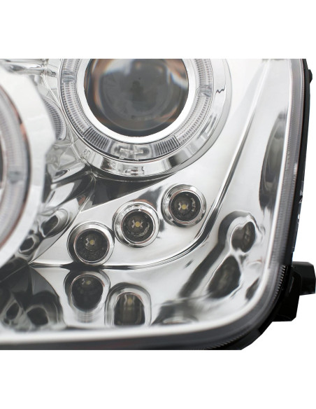 Juego de Faros LED Cromados SPPC para Honda Prelude - Izquierdo y Derecho