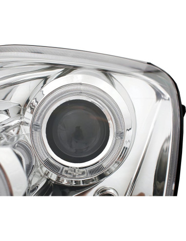 Juego de Faros LED Cromados SPPC para Honda Prelude - Izquierdo y Derecho