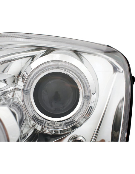 Juego de Faros LED Cromados SPPC para Honda Prelude - Izquierdo y Derecho