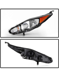 Faros de Reemplazo ACANII para Ford Fiesta 2014-2018 Negro 2