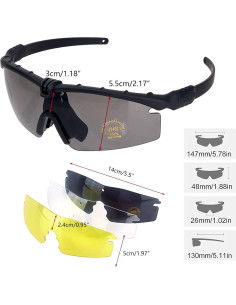 Gafas Deportivas Antivaho UV 400 con 3 Lentes Intercambiables 2