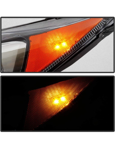 Faros de Reemplazo ACANII para Ford Fiesta 2014-2018 Negro