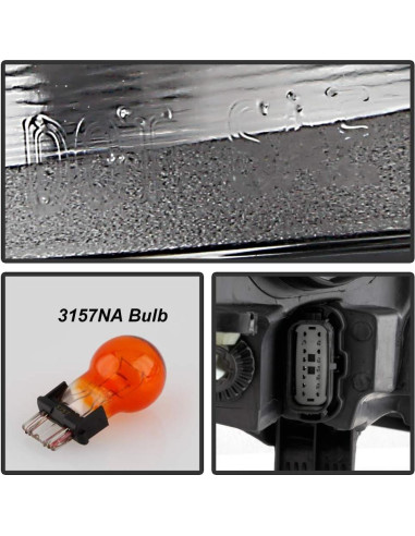 Faros de Reemplazo ACANII para Ford Fiesta 2014-2018 Negro