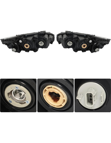 Conjunto de Faros Halógenos Thomletha para Honda Civic 2016-2020