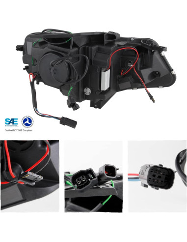 Faros Proyector LED DRL AKKON 2016-2018 Chevy Camaro Cromo