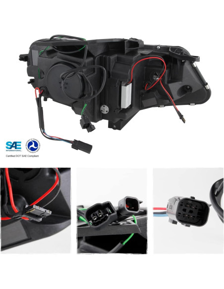 Faros Proyector LED DRL AKKON 2016-2018 Chevy Camaro Cromo