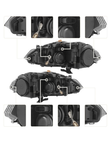 Faros HID/Xenón YINZINR para Audi A5/S5 2013-2017 LED