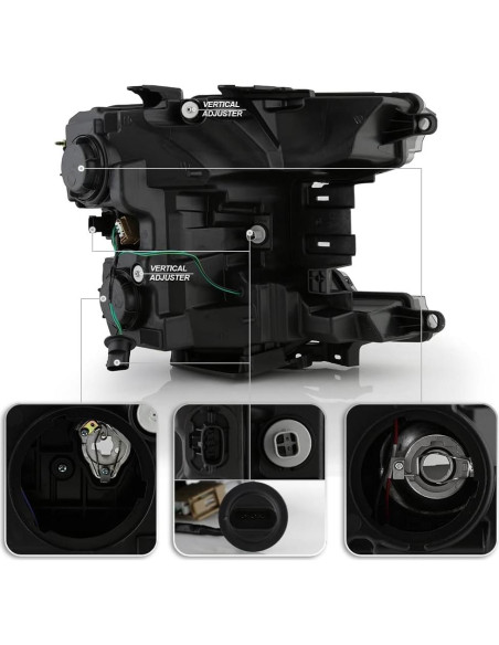 Faros Proyector LED ACANII para Ford F150 2018-2020, Negro