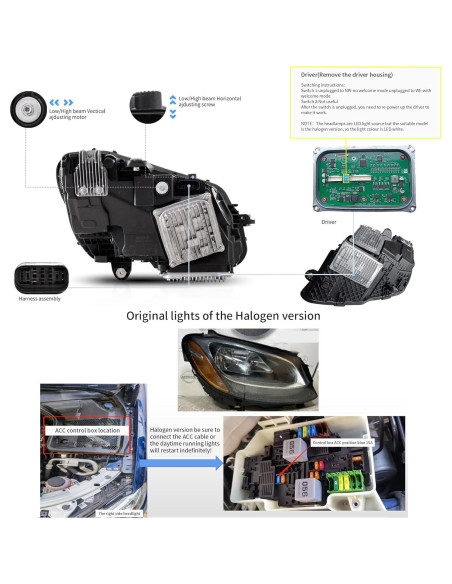 Faros LED VLAND para Benz C-C Clase W205 2015-2021
