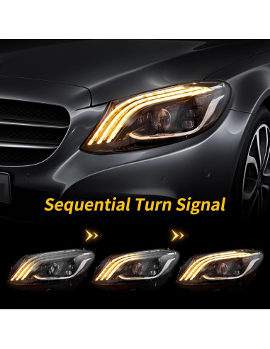 Faros LED VLAND para Benz C-C Clase W205 2015-2021