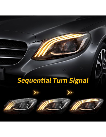 Faros LED VLAND para Benz C-C Clase W205 2015-2021