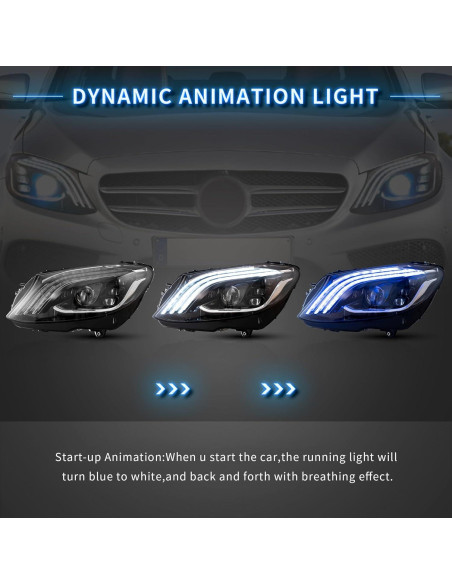 Faros LED VLAND para Benz C-C Clase W205 2015-2021