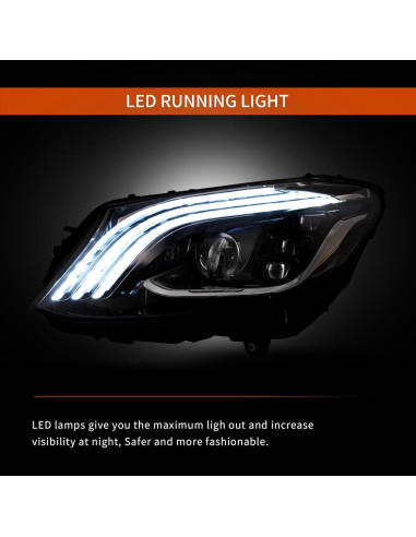 Faros LED VLAND para Benz C-C Clase W205 2015-2021