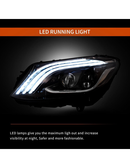 Faros LED VLAND para Benz C-C Clase W205 2015-2021