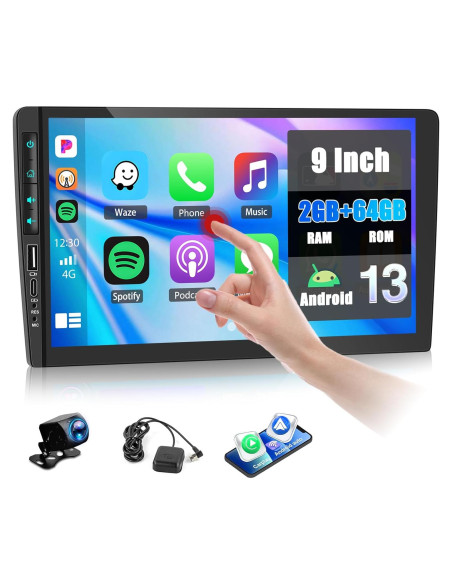 Estéreo Doble Din Android UNITOPSCI 9" 2G+64G GPS CarPlay