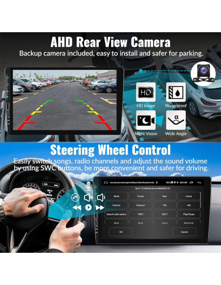 Estéreo Doble Din Android UNITOPSCI 9" 2G+64G GPS CarPlay