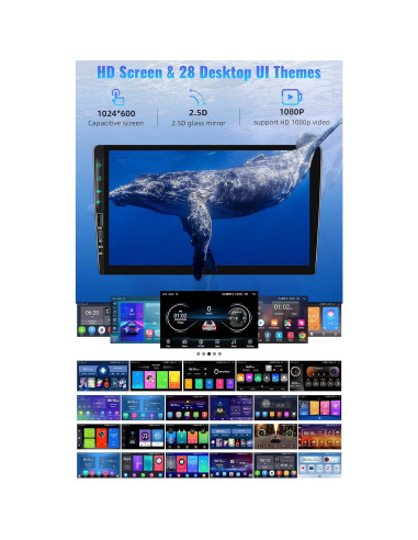 Estéreo Doble Din Android UNITOPSCI 9" 2G+64G GPS CarPlay