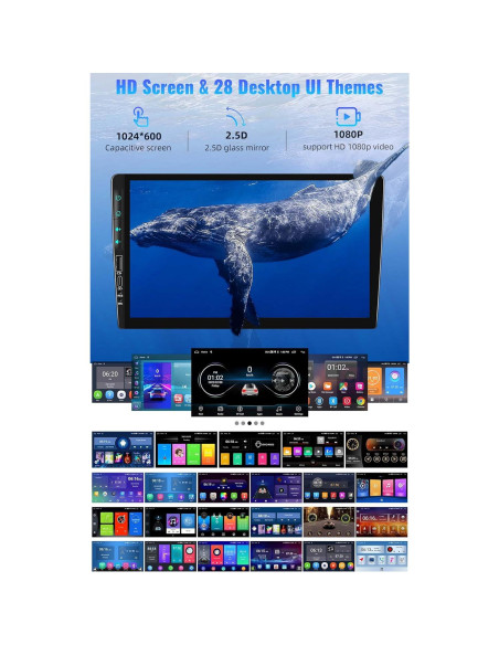 Estéreo Doble Din Android UNITOPSCI 9" 2G+64G GPS CarPlay