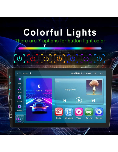 Estéreo Doble Din Android UNITOPSCI 9" 2G+64G GPS CarPlay