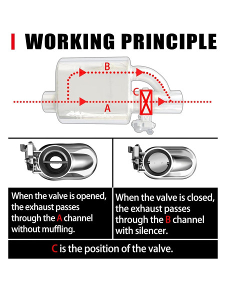 Sistema de escape eléctrico Peastorm 3" con muffler Cat Back