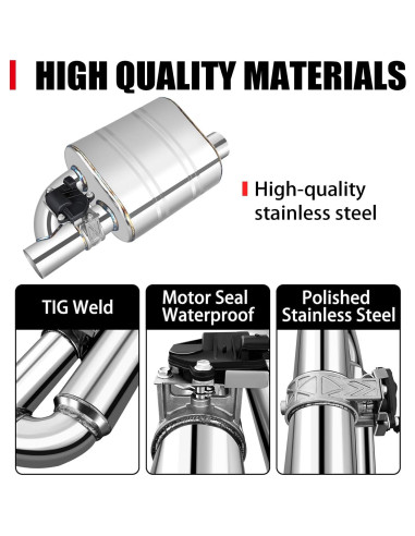 Sistema de escape eléctrico Peastorm 3" con muffler Cat Back