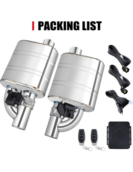 Sistema de escape eléctrico Peastorm 3" con muffler Cat Back