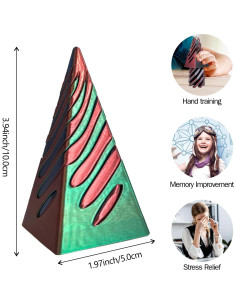 Escultura Pirámide Imposible JFJB 10.16cm Juguete Antiestrés 2