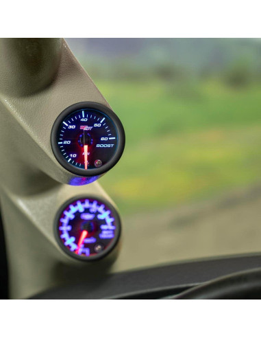 Medidor de Presión de Turbo GlowShift 60 PSI 52mm Mecánico